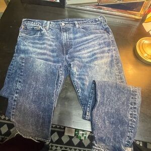 Levi's 502 Distressed Indigo Relaxed Jeans